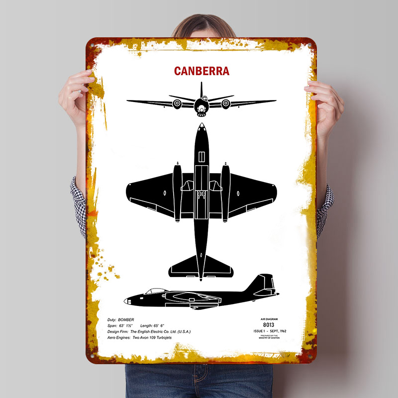 Canberra Vintage & Collectible Centre Reviews - ป้ายโลหะตกแต่งผนังแบบกำหนดเอง รูปแบบวินเทจย้อนยุค สำหรับตกแต่งห้องแมนเคฟ โรงรถ ร้านกาแฟ รุ่น