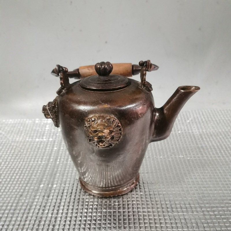 Collectible Vintage Wine - เครื่องทองแดงโบราณ, กาต้มน้ำทองแดงหูจับรูปสัตว์, กาต้มน้ำ, กาต้มไวน์, ของวินเทจ, ของตกแต่งบ้าน,