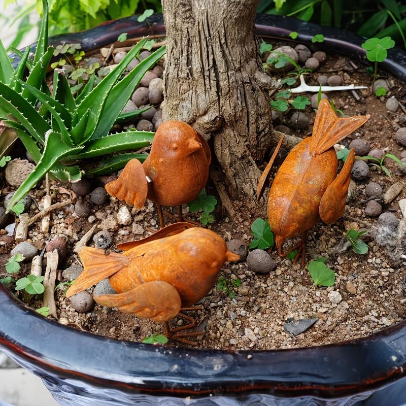 รูปปั้นนกเหล็ก 3 ชิ้น ของตกแต่ - Vintage Collectible Ornaments บทวิจารณ์และราคา