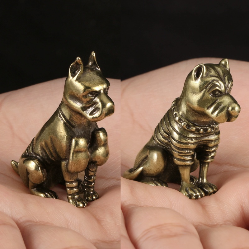 รูปปั้นพิตบูล บูลด็อก ทำจากทอง - Vintage Collectible Christmas Ornaments บทวิจารณ์และราคา
