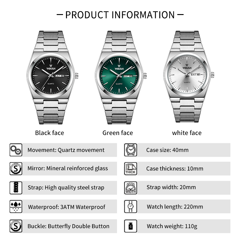 นาฬิกาควอตซ์สแตนเลสสตีลหรูหราแ - Vintage Collectible Watches บทวิจารณ์และราคา