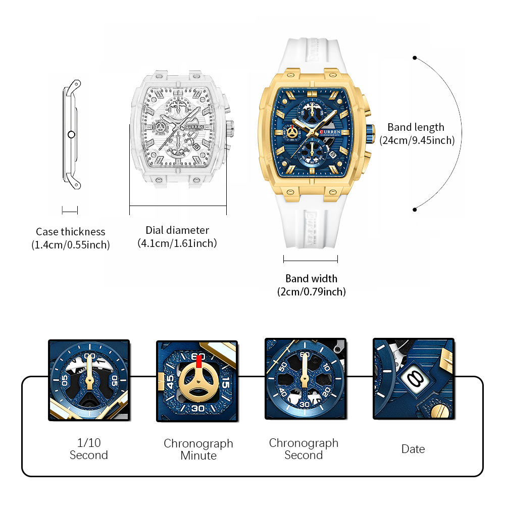 CURREN นาฬิกาวินเทจสุดหรูสำหรั - Vintage Collectible Watches บทวิจารณ์และราคา