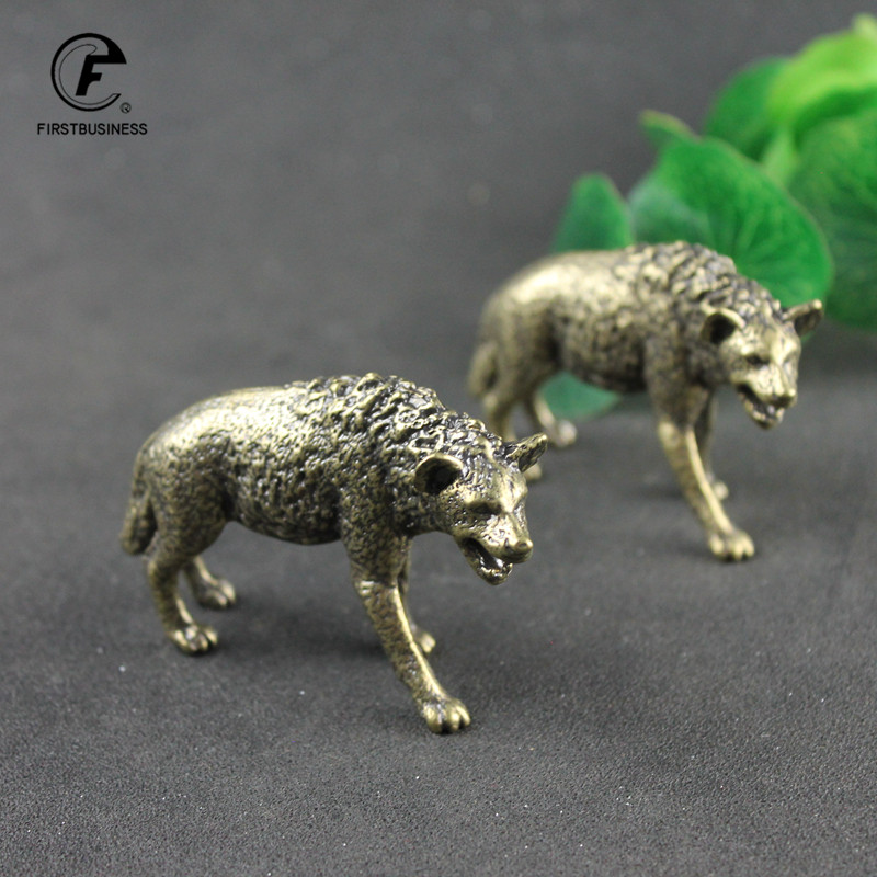 ทองเหลือง Hyena Figurine Minia - Vintage Collectible Ornaments บทวิจารณ์และราคา