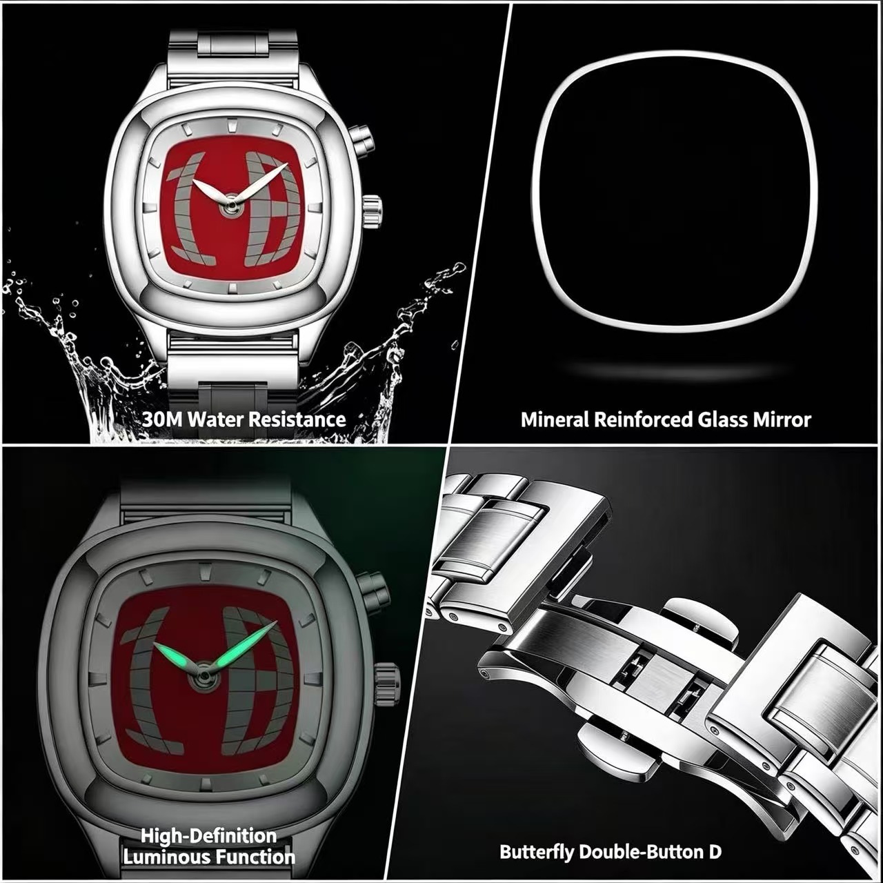 นาฬิกาควอตซ์ผู้ชาย PAAZOMU หน้ - Vintage Collectible Watches บทวิจารณ์และราคา